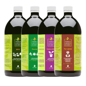 Terra Green Hobby set 4×1000 ml – paket od četiri gnojiva za cjelovitu njegu biljaka